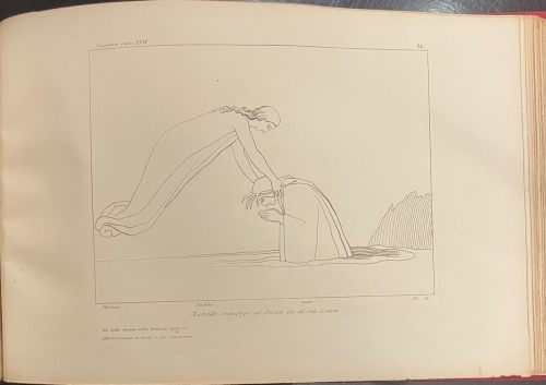 Portada de Obras Completas De Flaxman, Grabadas al Contorno Por D. Joaquin Pi y Margall. Contiene: La Iliada, La Odisea, Tragedias De Esquilo, Los Dias y La Teogonia De Hesiodo, La Divina Comedia,: El Infierno De Dante, El Purgatorio, El Paraiso. Varias - John Flaxman