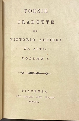 Portada de Opere Di Vittorio Alfieri Da Asti. Tomo I-XIX - Vittorio Alfieri Da Asti