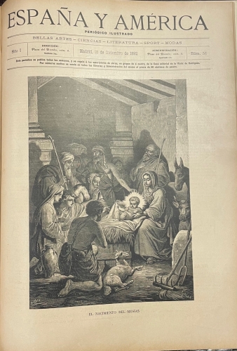 Portada de Espa�a y Am�rica. Revista Ilustrada de Bellas Artes, Ciencias y Literatura. A�o 1892 - Fernando del Toro y Salda�a