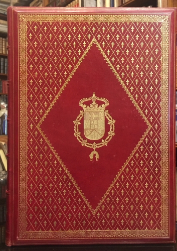 Portada de Despacho de Nobleza y blasones de las Casas de Le�n y Fern�ndez de Heredia. 