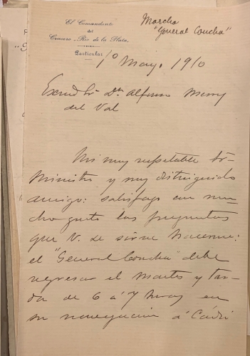 Portada de Cartas recibidas por Alfonso Merry del Val y Zulueta durante su estancia en Marruecos y cartas enviadas por �l a su padre
