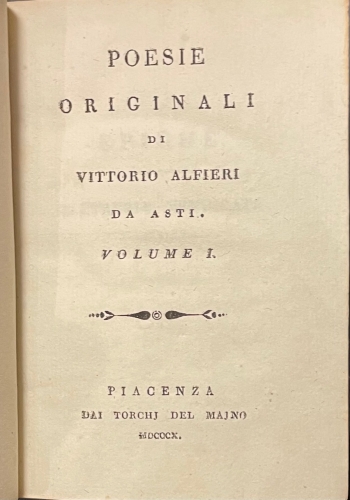 Portada de Opere Di Vittorio Alfieri Da Asti. Tomo I-XIX - Vittorio Alfieri Da Asti
