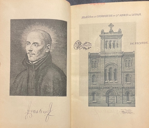 Portada de Noticia del origen, fundaci�n, objeto y constituciones de la Real Congregaci�n de Naturales y Originarios de las tres provincias Vascongadas establecida bajo a advocaci�n del glorioso San Ignacio de Loyola