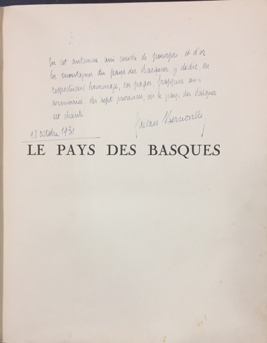 Portada de Le Pays des Basques. Types et Coutumes - Gaetan Bernoville