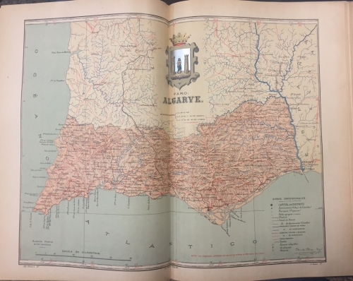 Portada de Atlas Geogr�fico Ibero-Americano. Portugal. Cartas Chorographicas  - Benito Ch�as Carb�. J. Barbosa de Bettencourt