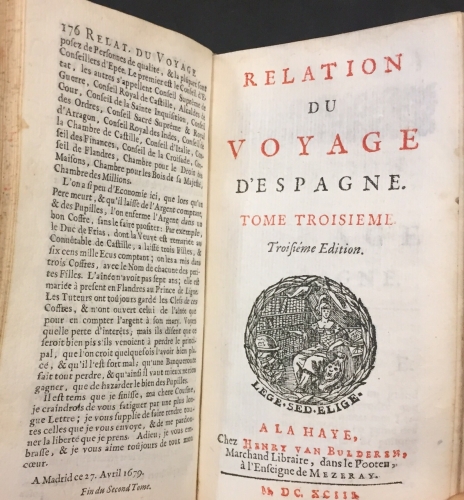 Portada de Relation du Voyage D' Espagne - Madame d'Aulnoy