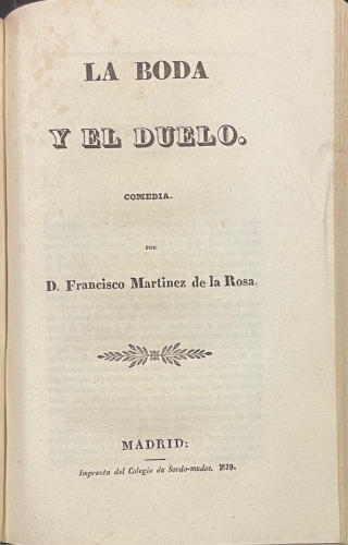 Portada de Poes�as / La Boda y El Duelo / Hern�n P�rez del Pulgar, el de las haza�as. Bosquejo hist�rico - Francisco Mart�nez de la Rosa