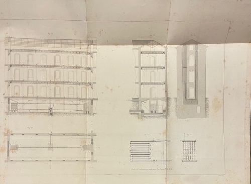 Portada de Calentamiento y Ventilaci�n de Edificios. Memoria premiada por al Real Academia de Ciencias exactas, f�sicas y naturales - Francisco de Paula Rojas