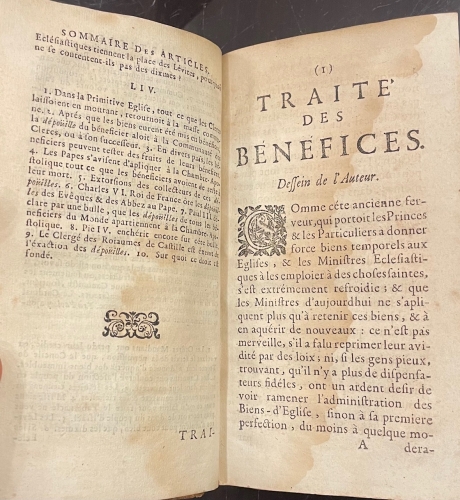 Portada de Trait� des B�n�fices - Fra Paolo Sarpi