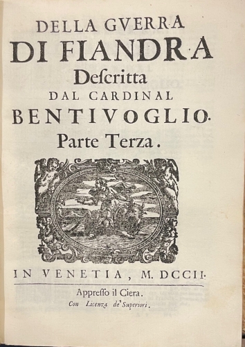 Portada de Della Guerra di Fiandra - Bentivoglio