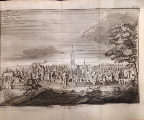 Portada de Beschryving der Stadt en Lande van Breda: Behelzende de Oudheid van het Graafschao Stryen, deszelfs eerfte Bewoonderen, en oude Gestalte, met een Historisch VErhael van het Leven der Graven van Stryen, en daar op gevolgde Heeren van Breda - Thomas Ernst Van Goor