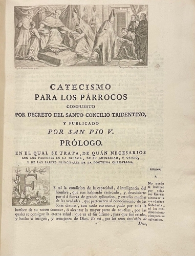 Portada de Catecismo del Santo Concilio de Trento para los P�rrocos ordenado por Disposici�n de San Pio V