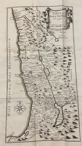 Portada de Dictionarium Manuale Biblicum ex Celebratissimis Potissimum Dictionariis, quae clarissimi et probatissimi viri Simonius..et Ausgustinus Calmet. Adnotationibus, Articulis et Topographicis Tabulis Prospero de Aquila - Agustin Calmet