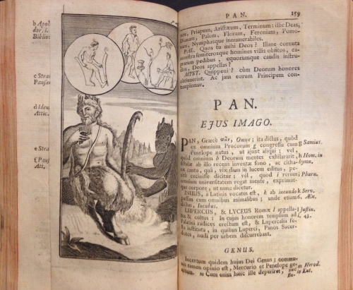 Portada de Pantheum Mythicum, seu Fabulosa Deorum Historia, hoc Primo Epitomes eruditionis volumine breviter dilucide que comprehensa - Francisco Pomey