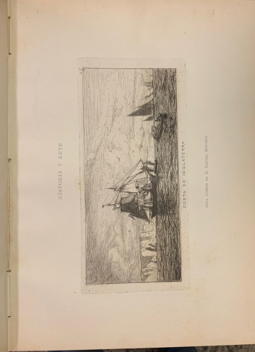 Portada de Historia y Arte. Revista mensual ilustrada. Marzo de 1895 a Febrero de 1896. 