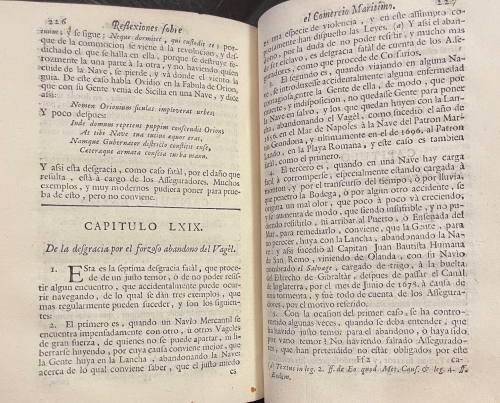 Portada de Reflexiones sobre los contratos mar�timos, sacadas del derecho civil y can�nico, del Consulado del Mar y de los usos mar�timos con las formulas de tales contratos - Carlos Targa