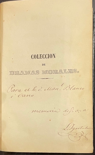 Portada de Colecci�n de dramas morales para instrucci�n de la ni�ez y la juventud - Luis de Igartuburu