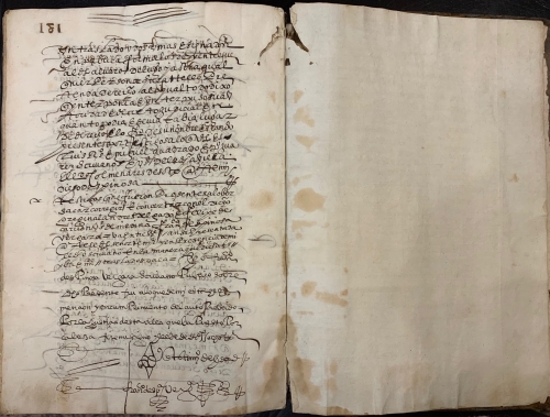 Portada de Carta Ejecutoria de Melchor de Najera Hoyos. Medina del Campo.