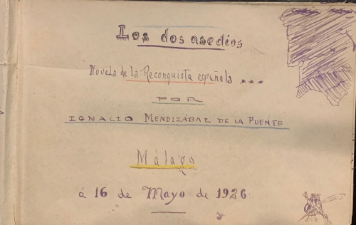 Portada de Cuaderno de Versos Originales manuscritos - Ignacio Mendizabal de la Puente