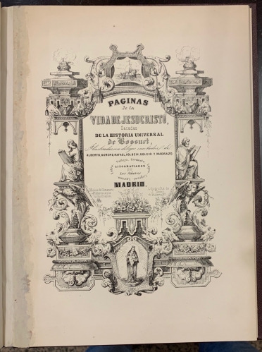 Portada de Paginas de la Vida de Jesucristo sacadas de la Historia Universal de Bossuet