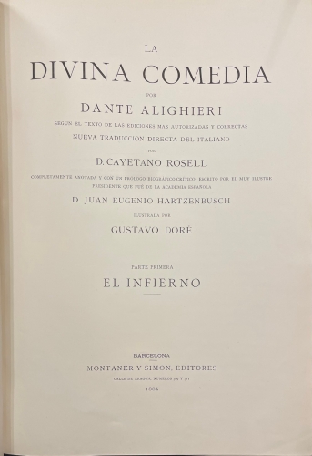 Portada de La Divina Comedia. Ilustrada por Gustavo Dor� - Dante Alighieri