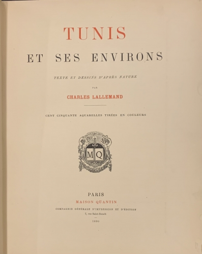 Portada de Tunis et ses environs - Charles Lallemand