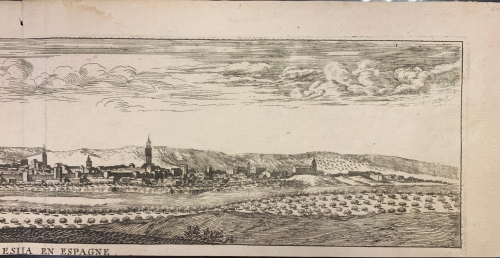 Portada de Profil de la Ville D' Esiia en Espagna / Perfil de la Villa de Ecija en Espa�a - Israel Silvestre. Louis Meunier