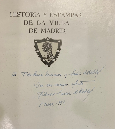 Portada de Historia y Estampas de la Villa de Madrid - Federico Carlos Sainz de Robles