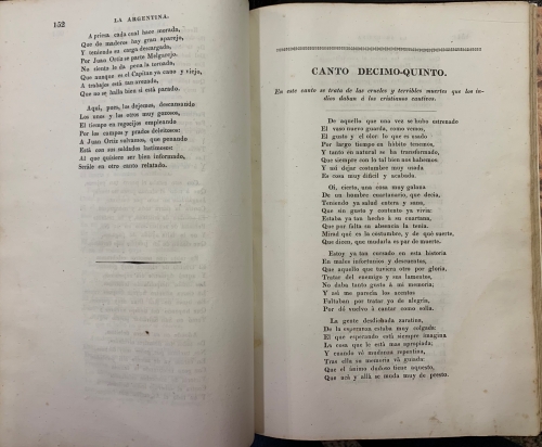 Portada de La Argentina o la Conquista del Rio de la Plata. Poema Hist�rico - Martin del Barco Centenera