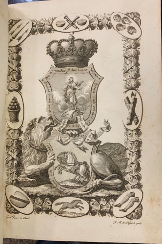 Portada de Ordenanzas de la Real Maestranza de la M. N. y L. Ciudad de Ronda