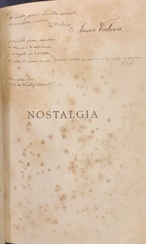 Portada de Nostalgia - Francisco Soto y Calvo