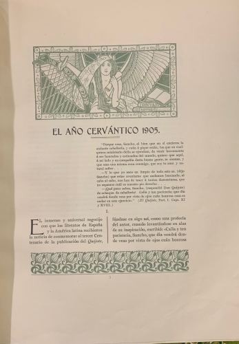 Portada de Homenaje a Cervantes - Gabino de F. Vazquez, director
