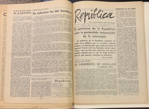 Portada de Republica. Revista del Organo de Accion Republicana Democratica Espa�ola. 1� y 2� �poca. 1960-1973