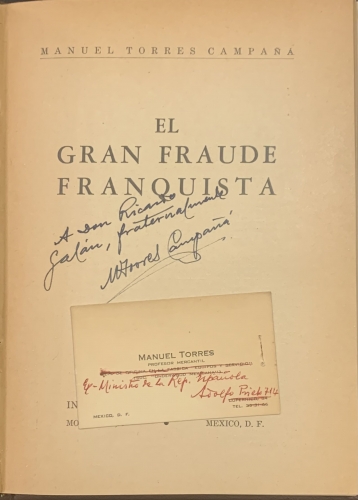 Portada de El Gran Fraude Franquista - Manuel Torres Campa�a