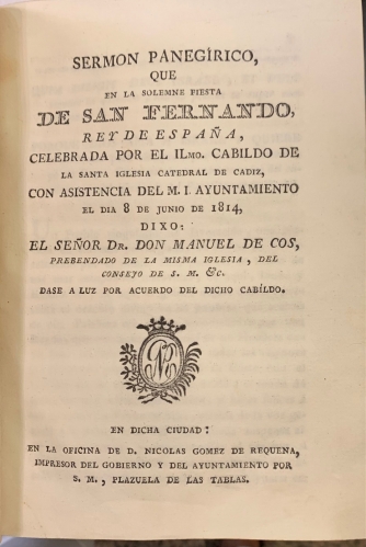 Portada de Conjunto de Impresos sobre la Guerra de la Independencia Espa�ola. 