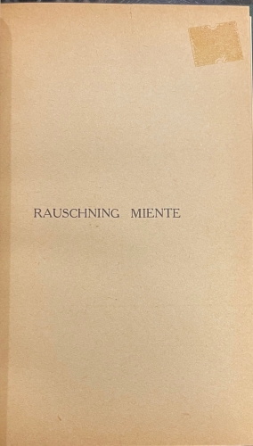 Portada de Rauschning Miente - Eduardo Pallares