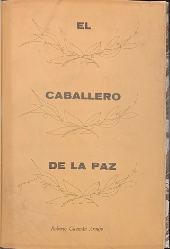 Portada de El Caballero de la Paz - Roberto Guzman Araujo