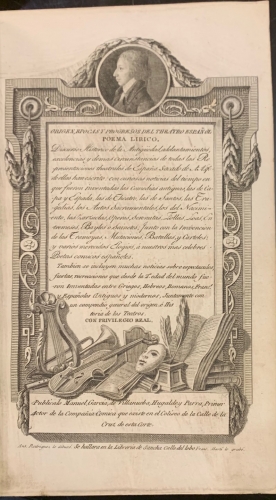 Portada de Origen, Epocas y Progresos del Teatro Espa�ol: Discurso Hist�rico. Al que acompa�a un resumen de los espect�culos, fiestas y recreaciones y un Compendio de la Historia General de los Teatros - Manual Garc�a de Villanueva Hugalde y Parra