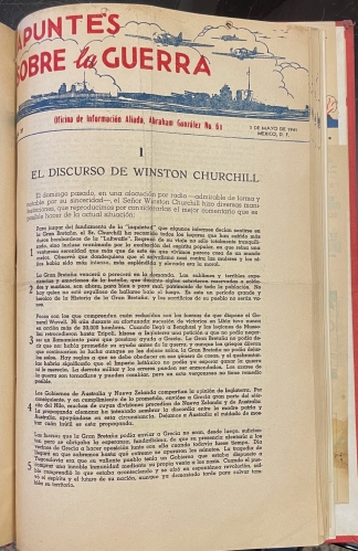 Portada de Apuntes sobre la Guerra. II Guerra Mundial. 
