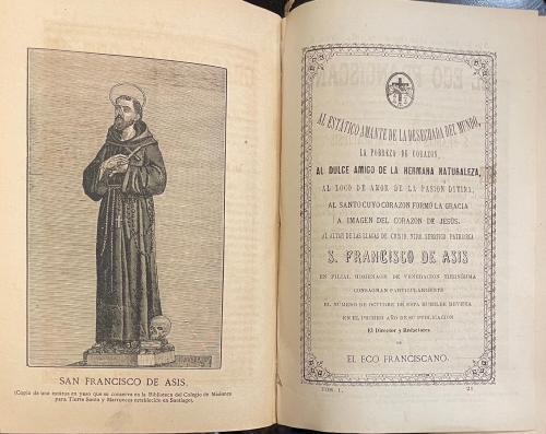 Portada de El Eco Franciscano. Revista mensual. Tomo I. Del n�1, mayo de 1884 al n� 12, 15 de abril de 1885.