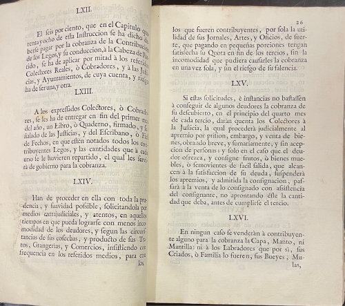 Portada de Reales Decretos de Su Magestad, para la Extincion de las Rentas Provinciales y otros Ramos de las Veinte y Dos Provincias de los Reynos de Castilla y Le�n y subrogacion de su importe en una sola contribuci�n. Instrucci�n y Reglas..Y Breve de Su Santidad