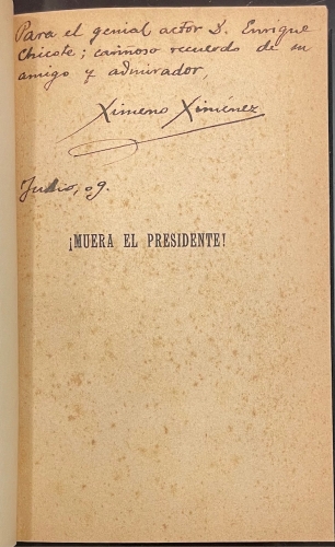 Portada de �Muera el Presidente! - Ximeno Ximenez