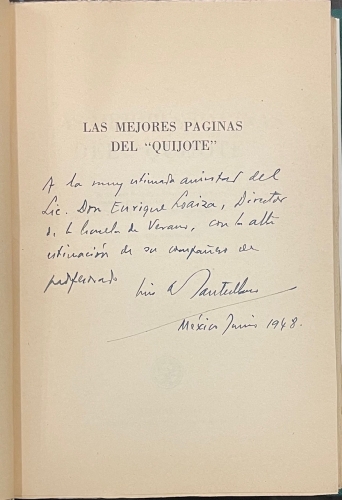 Portada de Las Mejores P�ginas del Quijote - Luis Santullano