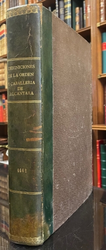 Portada de Difiniciones de la Orden y Cavalleria de Alcantara con la Historia y Origen de Ella