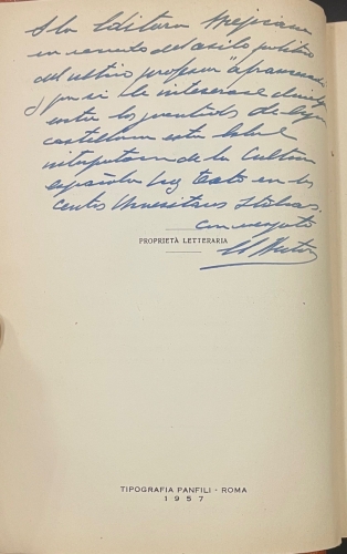 Portada de Storia della Cultura e della Civilta Spagnola. - Bermudez de Madariaga
