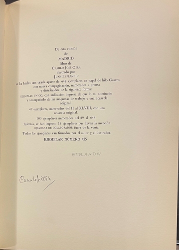 Portada de Madrid - Camilo Jose Cela