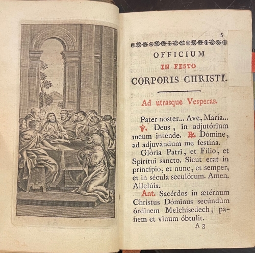 Portada de Officium et Missa In Festo et per Octavam Corporis Christi