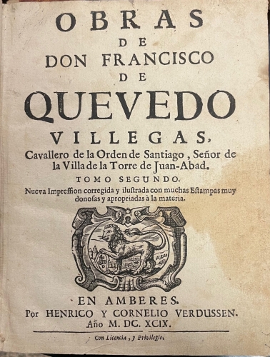 Portada de Obras de Don Francisco de Quevedo Villegas - Francisco de Quevedo Villegas