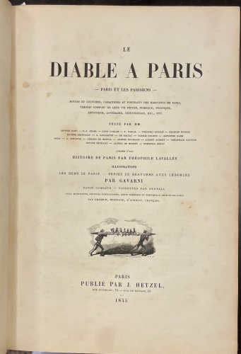 Portada de Le Diable A Paris. Paris et les Parisiens. Vol. I - George Sand, Stahl, Gozlan, Pascal, Gavarni...