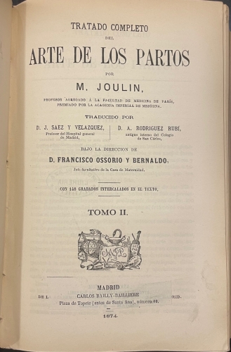 Portada de Tratado Completo del Arte de los Partos - M. Joulin